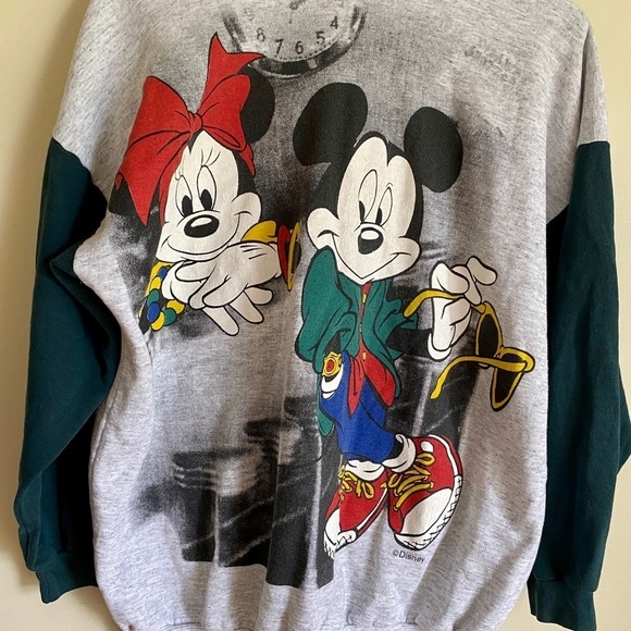 Vintage Disney Mickey and Minnie Hooded Sweater - Picture 2 of 4